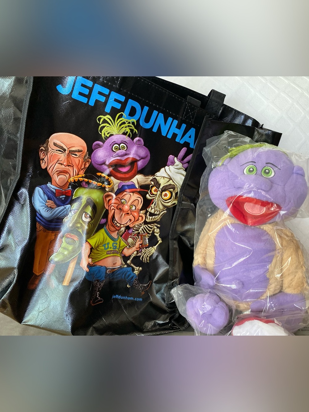 Jeff Dunham "Peanut" Plush Toy and Tote Bag Set